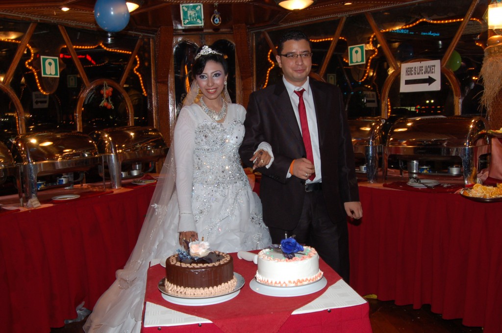 Wedding party at Cleopatra dhow cruise Dubai greek 