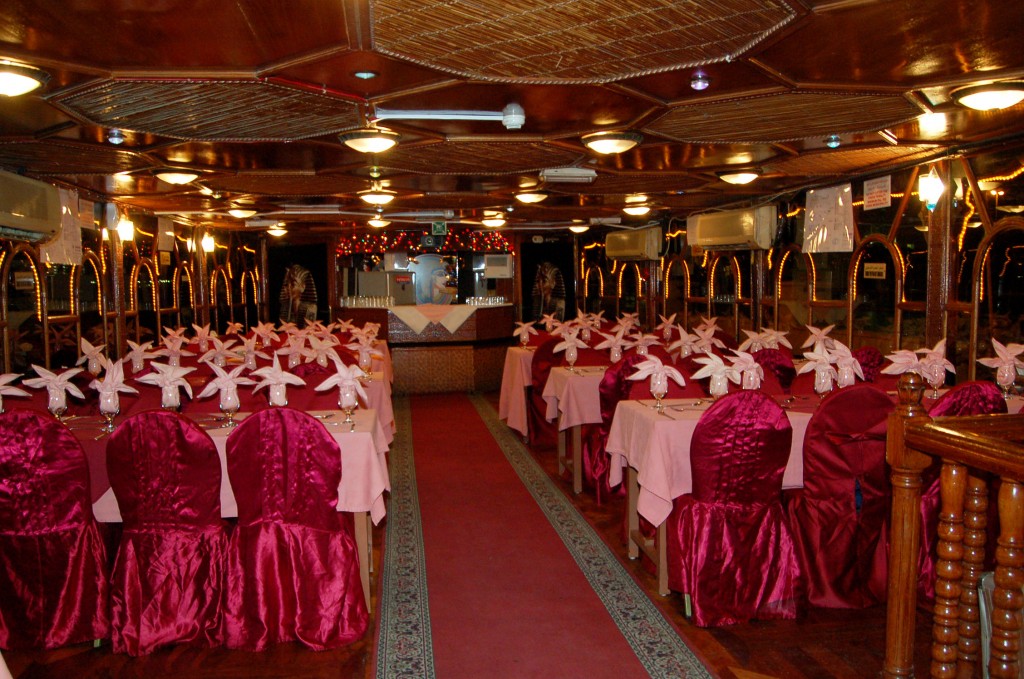 Inside  view in Cleopatra dhow cruise Dubai 